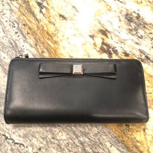 Kate Spade Black Wallet with Bow